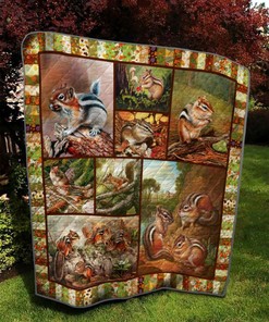 Chipmunk Bs1104 4 Quilt Blanket Bedding Set for Home Décor