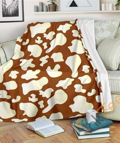 Chocolate And Milk Cow Sherpa Fleece Blanket Gifts for Family, for Couple