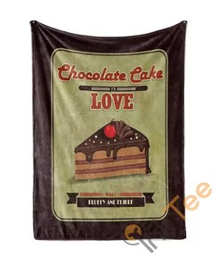 Chocolate Cake Love Bakery Sherpa Fleece Blanket Gifts for Family, for Couple
