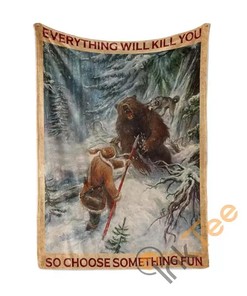 Choose Something Fun Big Game Hunting Sherpa Fleece Blanket Gifts for Family, for Couple