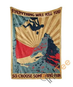 Choose Something Fun Climbing Sherpa Fleece Blanket Gifts for Family, for Couple