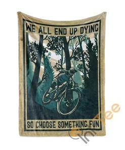 Choose Something Fun Mtb Mountain Biking Sherpa Fleece Blanket Gifts for Family, for Couple