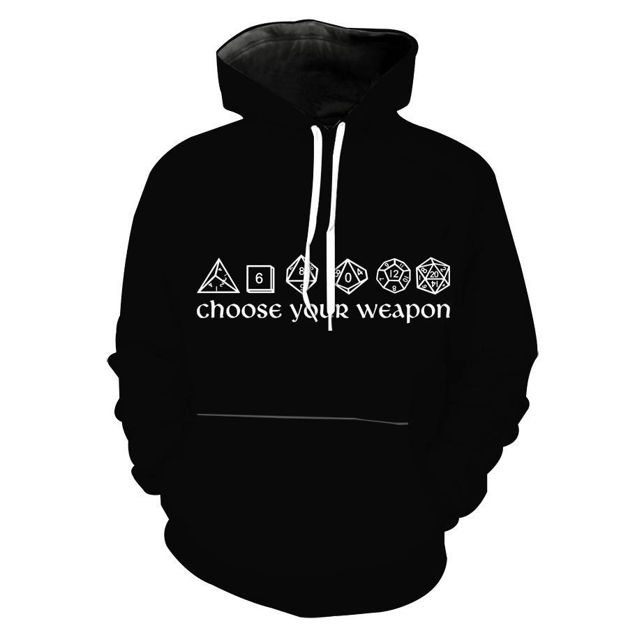 Choose Your Weapon Dice D&d Weapon Dice Hoodie 3D
