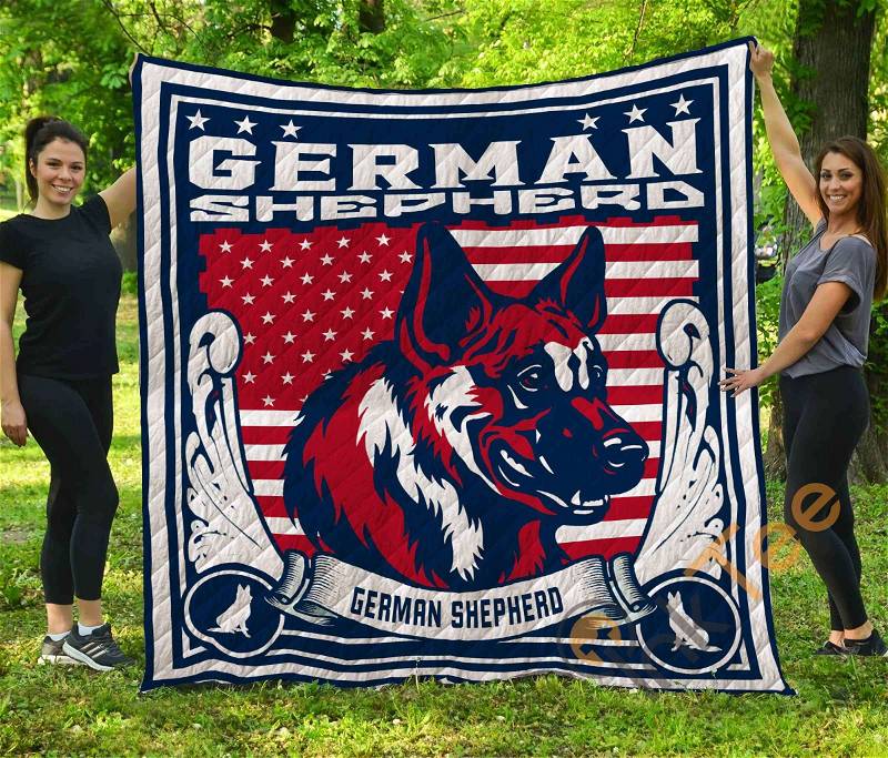 Chq071713 German Shepherd Quilt Blanket Bedding Set