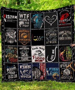 Chq081301 Fish Quilt Blanket Bedding Set
