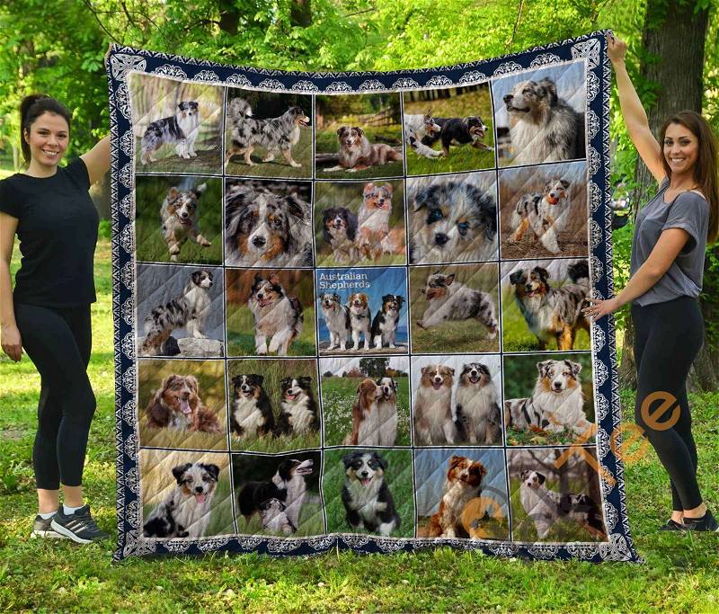 Chqd26003 Australian Shepherd Quilt Blanket Bedding Set
