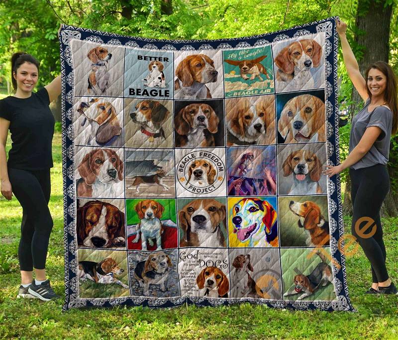 Chqd26004 Beagle Freedom Quilt Blanket Bedding Set