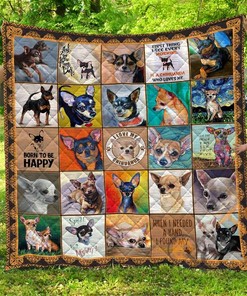 Chqda26005 Chihuahua Dog Quilt Blanket Bedding Set