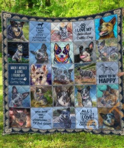 Chqda26009 Australian Cattle Dog Quilt Blanket Bedding Set
