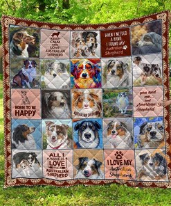 Chqda26010 Australian Shepherd Quilt Blanket Bedding Set
