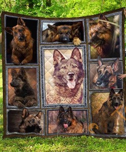 Chqdog41002 German Shepherd Quilt Blanket Bedding Set