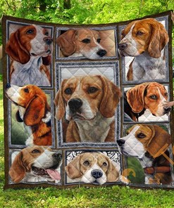 Chqdog41007 Beagle Quilt Blanket Bedding Set