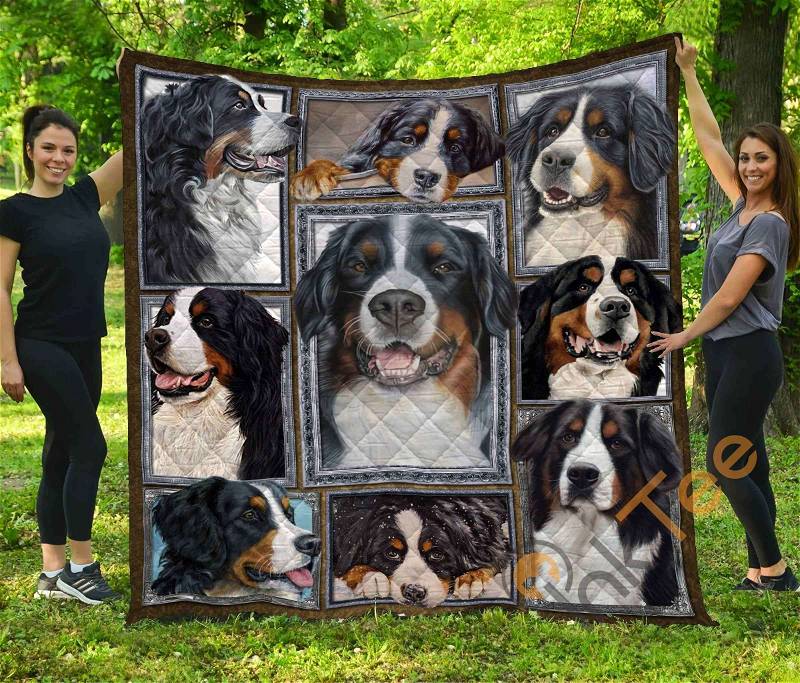 Chqdog41008 Bernese Mountain Dog Quilt Blanket Bedding Set