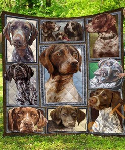 Chqdog41016 German Shorthaired Pointer Quilt Blanket Bedding Set