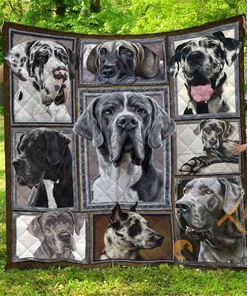 Chqdog41017 Great Dane Quilt Blanket Bedding Set