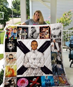 Chris Brown Albums Quilt Blanket Bedding Set for Home Décor