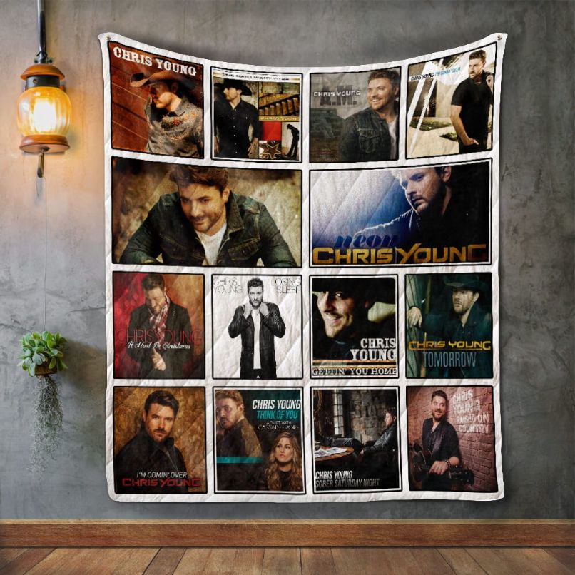 Chris Young Album Quilt Blanket