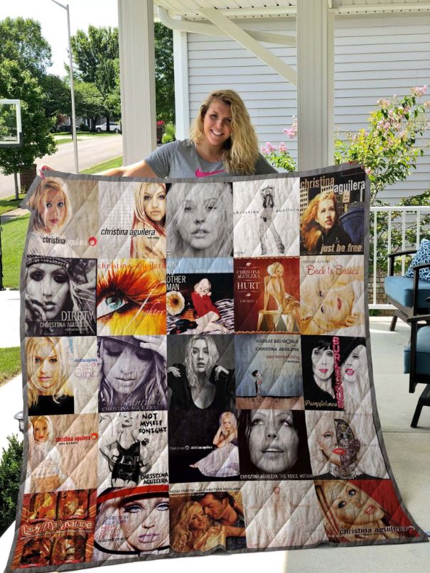 Christina Aguilera Albums Quilt Blanket Bedding Set