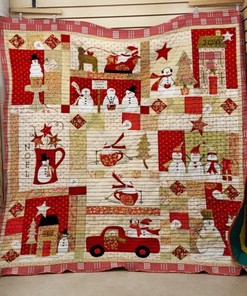 Christmas 22016 Quilt Blanket Bedding Set for Home Décor