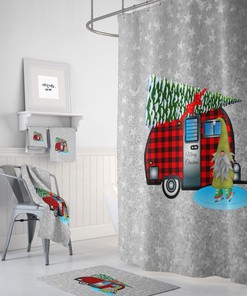 Christmas Camper Shower Curtain