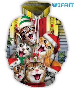 Christmas Cat Unisex 3D Hoodie