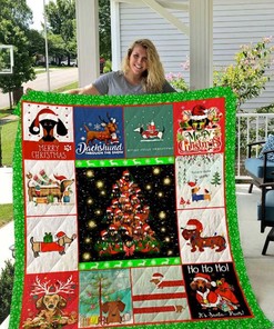 Christmas Dachshund Quilt Blanket Bedding Set for Home Décor