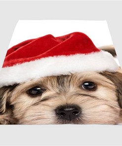 Christmas Dog Sherpa Fleece Blanket Gifts for Family, for Couple