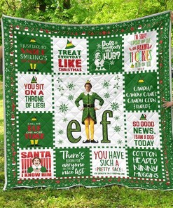 Christmas Elf Funny Xmas Gift Idea Quilt