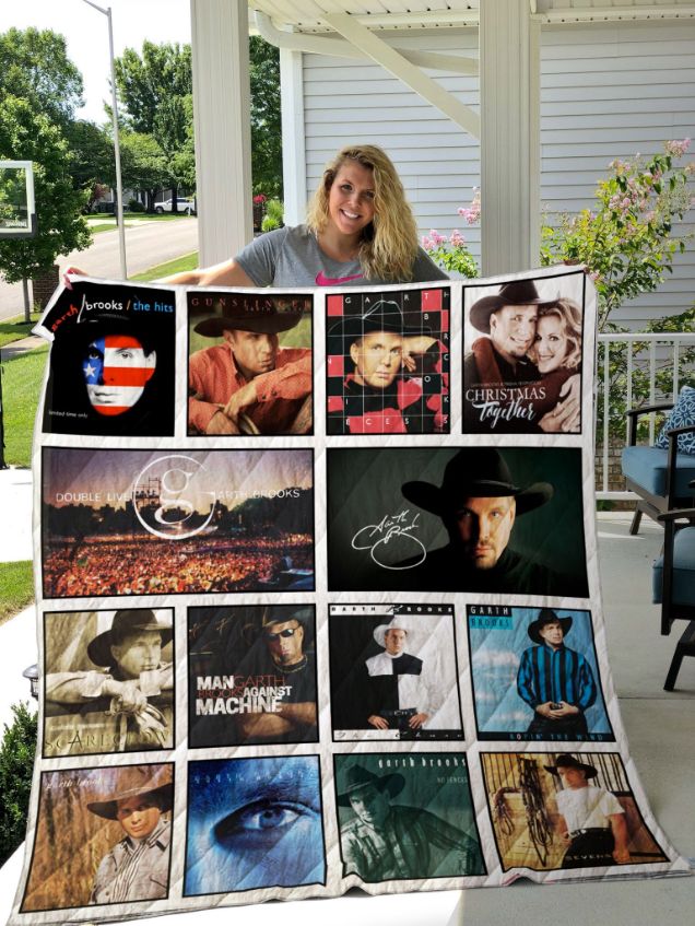 Christmas Garth Brooks Albums Combined Quilt Blanket