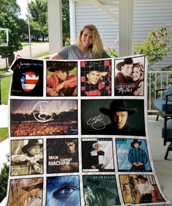 Christmas Garth Brooks Albums Combined Quilt Blanket Bedding Set