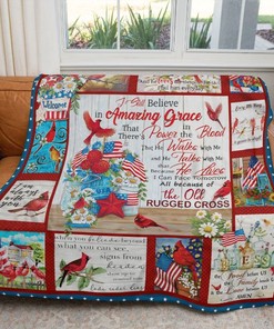 Christmas Gift , The Old Rugged Cross Cardinal Comfy Throw Blanket Gift76
