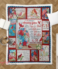 Christmas Gift , The Old Rugged Cross Cardinal Shepra Comfy Throw Blanket Gift83