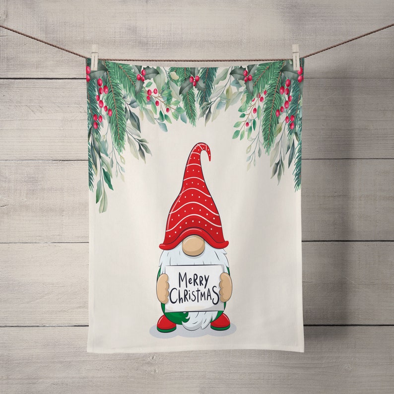 Christmas Gnome Shower Curtain Optional Towels And Bath - Image 3