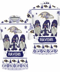 Christmas Gnomes Baltimore Ravens Ugly Sweatshirt Christmas 3d 3D All Over Print Polo Shirt