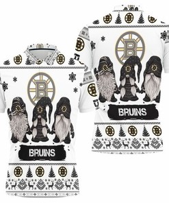 Christmas Gnomes Boston Bruins Ugly Sweatshirt Christmas 3d 3D All Over Print Polo Shirt