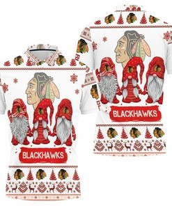 Christmas Gnomes Chicago Blackhawks Ugly Sweatshirt Christmas 3d 3D All Over Print Polo Shirt