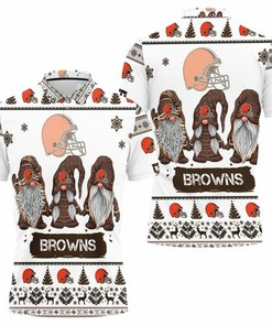 Christmas Gnomes Cleveland Browns Ugly Sweatshirt Christmas 3d 3D All Over Print Polo Shirt