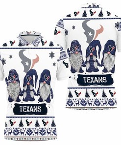 Christmas Gnomes Houston Texans Ugly Sweatshirt Christmas 3d 3D All Over Print Polo Shirt