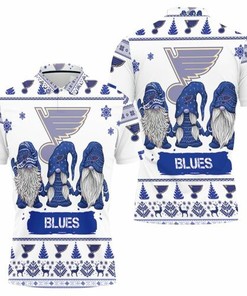Christmas Gnomes St. Louis Blues Ugly Sweatshirt Christmas 3d 3D All Over Print Polo Shirt