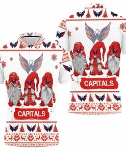 Christmas Gnomes Washington Capitals Ugly Sweatshirt Christmas 3d 3D All Over Print Polo Shirt