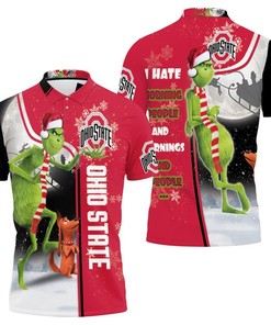 Christmas Grinch Ohio State Buckeyes I Hate Morning People 3d Polo Shirt Jersey All Over Print Shirt 3d T-shirt