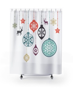 Christmas Holiday Ornament - Shower Curtain