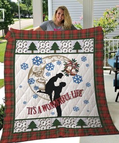 Christmas It's A Wonderful Life Perfect Gifts For Couple Quilt Blanket Bedding Set