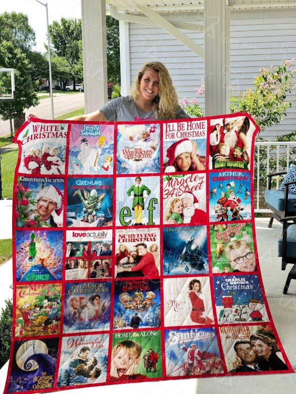 Christmas Movie Quilt Blanket Bedding Set for Home Décor