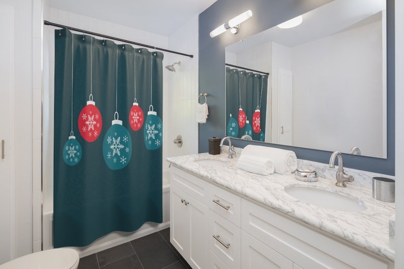 Christmas Ornament Shower Curtain - Image 2