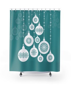 Christmas Ornament Tree - Shower Curtain