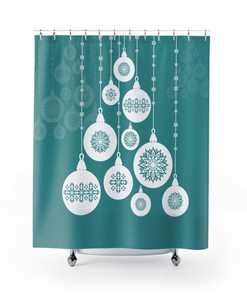 Christmas Ornament Tree - Shower Curtain