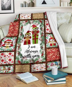 Christmas Owl Owl Lover Sherpa Fleece Blanket Gifts for Family, for Couple