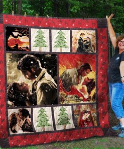 Christmas Pattern Gone With The Wind Quilt Blanket Bedding Set