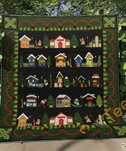 Christmas Quilt Blanket Bedding Set With Pillowcase Option